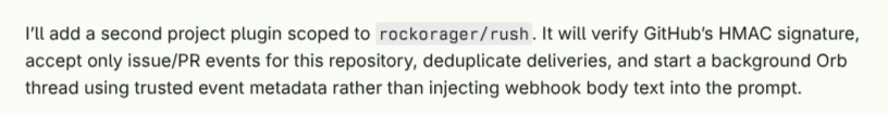 Amp describing the GitHub webhook plugin it will build